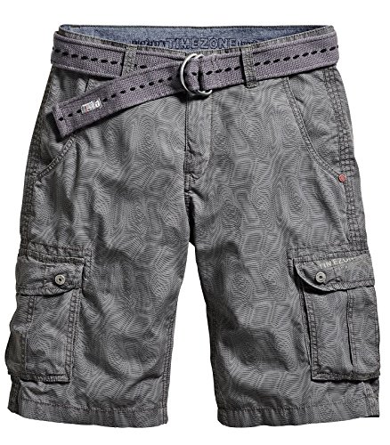 Timezone Herren Cargo Short Maguire - Loose Fit, Größe:W 30, Farbe:Grey Crystal (8006) von Timezone