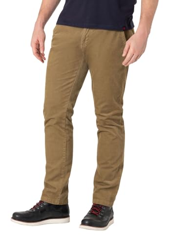 Timezone Herren Chino Hose Regular LUITZ - Regular Fit - Grau Braun Grün W29-W38, Größe:34W / 32L, Farbe:Peanut Brown 6095 von Timezone