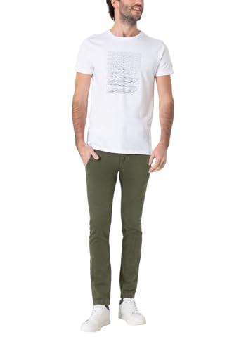Timezone Herren Chino Hose Slim JANNOTZ - Slim Fit - Braun Grau Grün Baumwolle, Größe:31W / 32L, Farbe:Green Minimal 4717 von Timezone