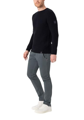 Timezone Herren Chino Hose Slim JANNOTZ - Slim Fit - Braun Grau Grün Baumwolle, Größe:34W / 34L, Farbe:Anthra Minimal 9896 von Timezone