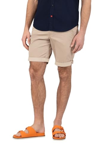 Timezone Herren Chino Shorts Slim JANNOTZ Short Mid Waist Slim Fit W29-W38, Größe:W 31, Farbe:1215-2028 Washed Beige von Timezone