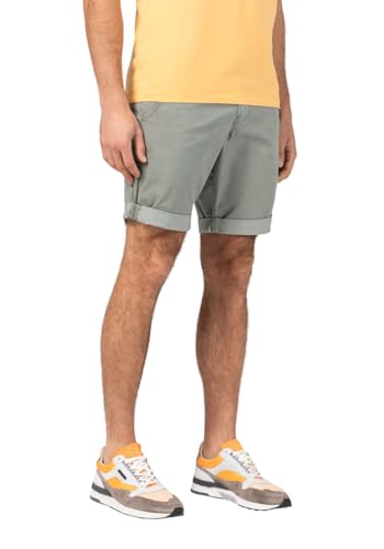 Timezone Herren Chino Shorts Slim JANNOTZ Short Mid Waist Slim Fit W29-W38, Größe:W 31, Farbe:1215-8684 Washed Kitt Grey von Timezone