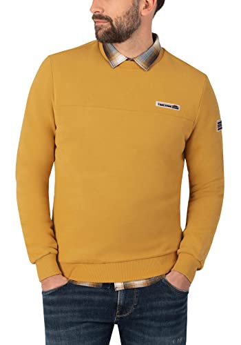 Timezone Herren Cosy Crewneck Sweatshirt, Amber Yellow, S von Timezone