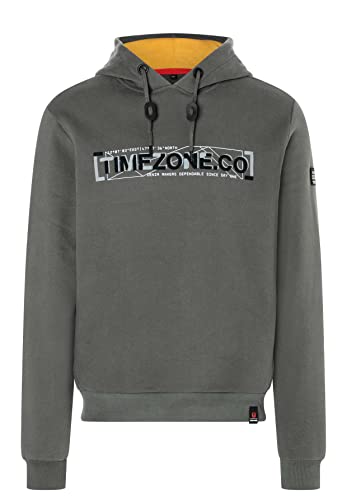 Timezone Herren Cosy Hoodie Kapuzenpullover, Raven Black, S von Timezone