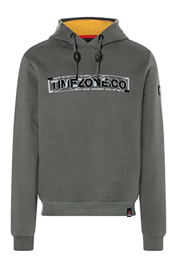 Timezone Herren Cosy Hoodie Kapuzenpullover, Raven Black, XL von Timezone