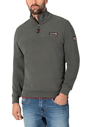 Timezone Herren Cosy Sweat Troyer Kapuzenpullover, Raven Black, XL von Timezone