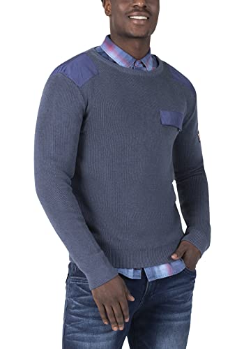 Timezone Herren Fabricmix Crewneck Sweater Sweatshirt, royal Blue Melange, M von Timezone