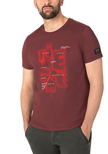 Timezone Herren Future Print T-Shirt, Amarone red, S von Timezone