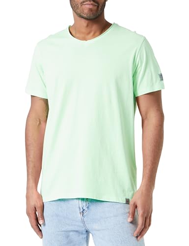 Timezone Herren Garment Dye V T-Shirt, grün, L von Timezone