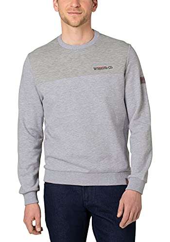 Timezone Herren Hi-Tech Crewneck Sweatshirt, Ice gey Melange, XXXL von Timezone