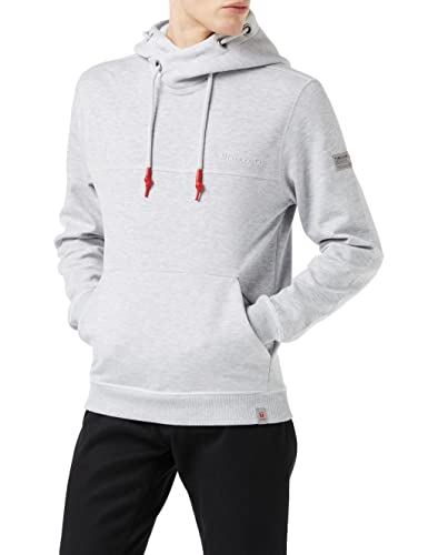 Timezone Herren Hi-Tech Hoody Kapuzenpullover, Silver Grey Melange, XL von Timezone
