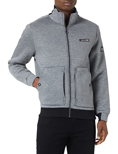 Timezone Herren Hi-Tech Jacket Sweatshirt, Dark Grey Melange, S von Timezone