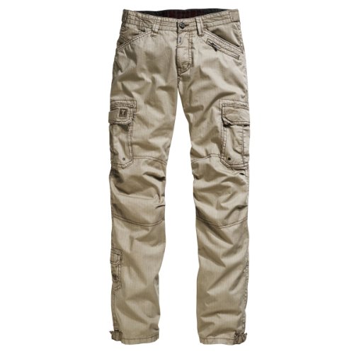 Timezone Herren Hose 26-0270 Benito Cargo Pants, Gr. 31/34, Beige (Earth beige 162) von Timezone