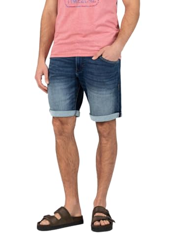 Timezone Herren Jeans Shorts Regular JACKYTZ Short Mid Waist Regular Fit Blau, Größe:W 32, Farbe:3058-3059 Dark Indigo Wash von Timezone