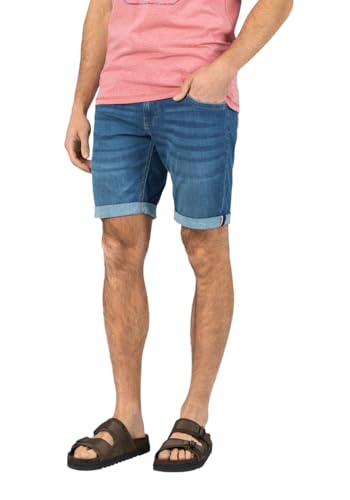 Timezone Herren Jeans Shorts Slim SCOTTYTZ Short - Mid Waist - Slim Fit W29-W40, Größe:W 40, Farbe:3444-3819 Middle Blue Wash von Timezone
