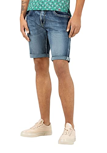 Timezone Herren Jeans Shorts Slim SCOTTYTZ - Slim Fit - Blau - Dark Sea Wash, Größe:W 30, Farbe:Dark Sea Wash 3007 von Timezone