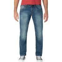 TIMEZONE Herren Jeans Slim EdwardTZ - Slim Fit - Blau - White Used Wash von Timezone