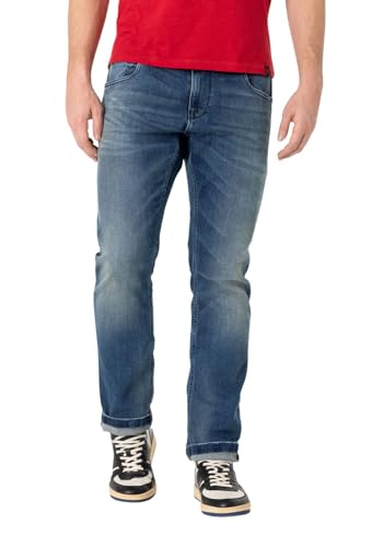 Timezone Herren Jeans Slim SCOTTTZ - Slim Fit - Blau - Blue Second Hand Wash, Größe:30W / 32L, Farbe:Blue Second Hand Wash 3702 von Timezone