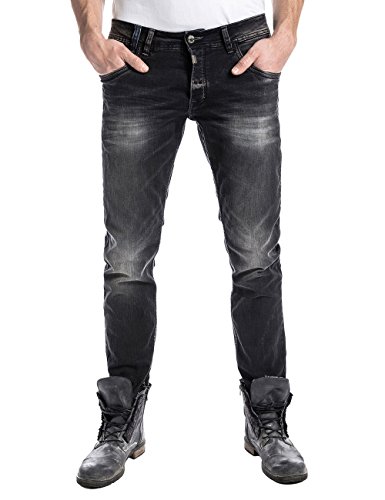 Timezone Herren GerritTZ Jeanshose, Schwarz (Pirate wash 9200), W34/L34 von Timezone