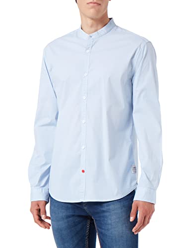 Timezone Herren Longsleeve Stretch Shirt 2 Hemd, White Blue Check, 3XL von Timezone