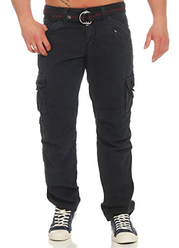 Timezone Herren Loose Benito TZ Cargo Hose, Schwarz (Washed Black 9091), 46(Herstellergröße:30/34) von Timezone