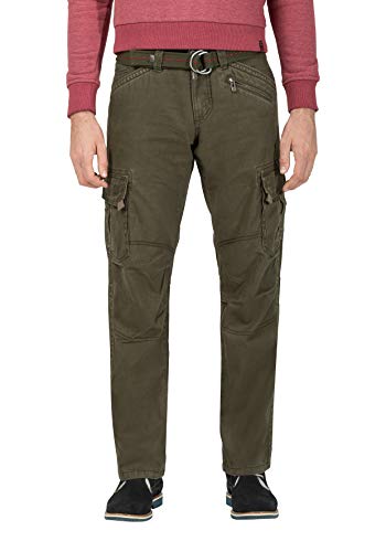 Timezone Herren Loose BenitoTZ Cargo Hose, Grün (Sludge Green 4078), 32W / 36L von Timezone