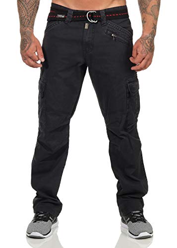 Timezone Herren Loose BenitoTz Cargo Hose, Schwarz (Blue Black 3886), W31/L32(Herstellergröße: 31/32) von Timezone