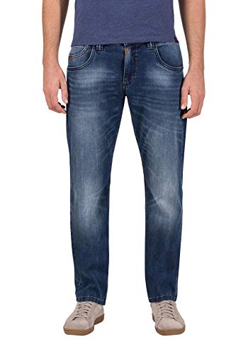 Timezone Herren Regular EliazTZ Slim Jeans, Blau (Used Bright Blue wash 3348), 32W / 36L von Timezone