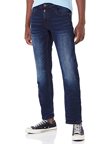 Timezone Herren Regular GerritTZ, Brushed Neon Blue Wash, 30W / 32L EU von Timezone