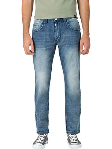 Timezone Herren Regular Gerrittz Slim Jeans, Blau (Antique Blue wash 3636), 38W / 34L von Timezone