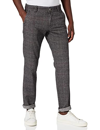 Timezone Herren Regular Luitz Freizeithose, Grey Black Red Check, 30W 32L EU von Timezone