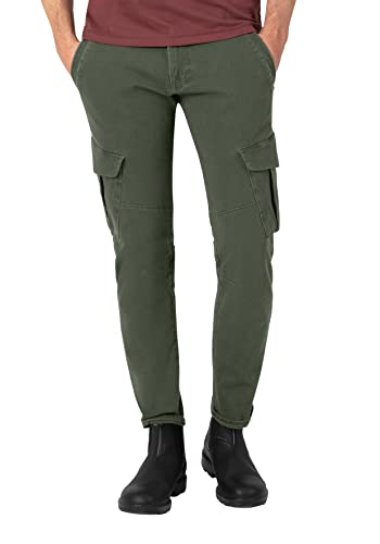 Timezone Herren Regular NiklasTZ Freizeithose, Tank Green, 29/32 von Timezone