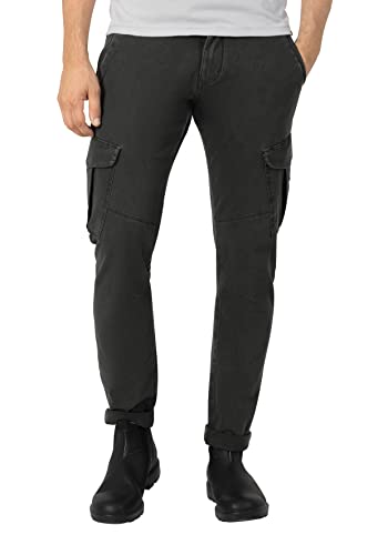 Timezone Herren Regular NiklasTZ Freizeithose, Washed Black, 32/32 von Timezone