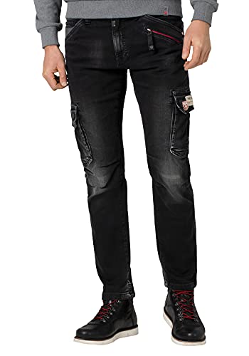 Timezone Herren Regular RogerTZ Freizeithose, Black Brush wash, 31 von Timezone