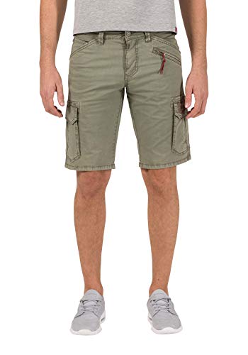 Timezone Herren Regular RykerTZ Shorts, Grün (Washed kaki 4055), W29 von Timezone