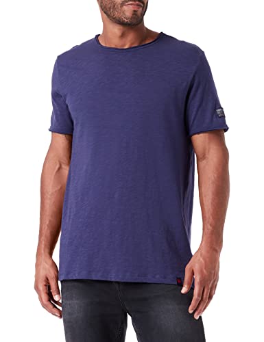 Timezone Herren Ripped Basic T-Shirt, Dark royal Blue, XL von Timezone