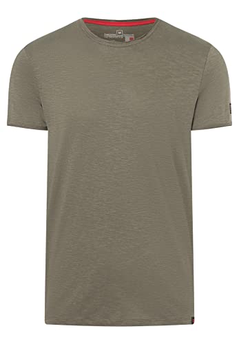 Timezone Herren Ripped Basic T-Shirt, Grey Olive, S von Timezone