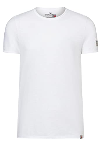 Timezone Herren Ripped Basic T-Shirt, Weiß, XL von Timezone