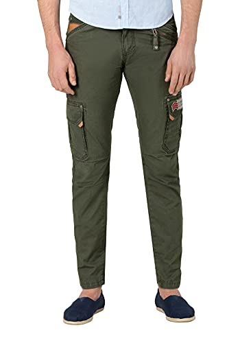 Timezone Herren Roger Hose, Dark Olive, 33 von Timezone