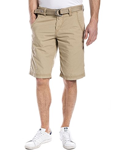 Timezone Herren RussellTZ Chino incl. Belt Shorts, Beige (Earth beige 6106), 48 (Herstellergröße: 32) von Timezone