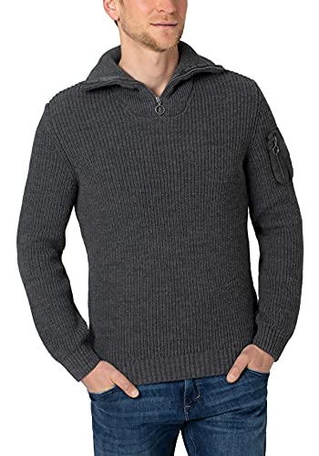 Timezone Herren Seamans Troyer Pullover, Anthracite Grey, XL von Timezone