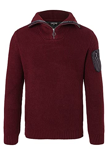 Timezone Herren Seamans Troyer Pullover, zinfandl red Melange, M von Timezone