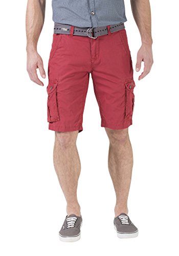 Timezone Herren Loose Maguire incl. Belt Shorts, Rot (Chilli Red 5045), W32 von Timezone