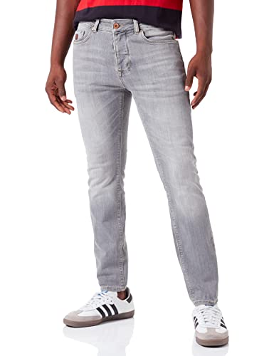 Timezone Herren Slim DwyaneTZ, Grey Brushed wash, 30/32 von Timezone