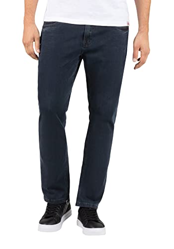 Timezone Herren Slim EduardoTZ Jeans, Black Blue wash, 30/32 von Timezone