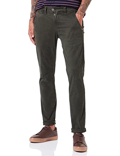 Timezone Herren Slim JannoTZ Freizeithose, Olive Wood minimal, 30/32 von Timezone