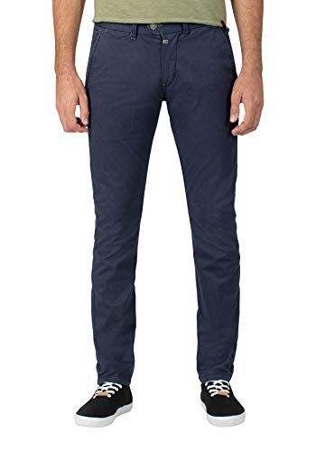 Timezone Herren Slim Jannotz Chino Hose, Blau (Navy Micro Point 3899), 32W / 32L von Timezone