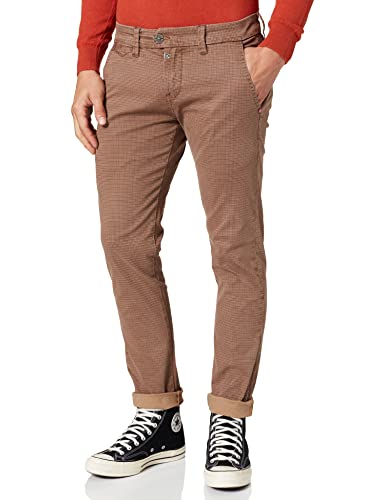 Timezone Herren Slim Jannotz Freizeithose, Beige Check, 30W 34L EU von Timezone