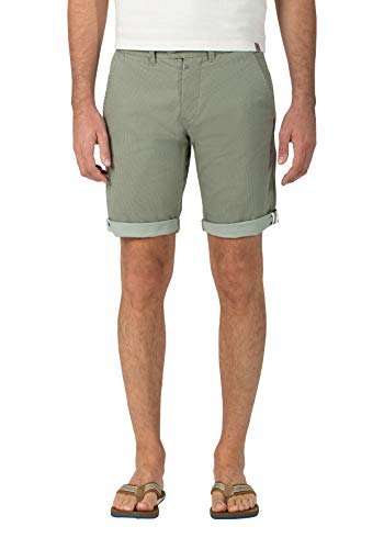 Timezone Herren Slim Jannotz Shorts, Grün (Green Micro Point 4086), W33(Herstellergröße:33) von Timezone