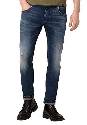 Timezone Herren Slim ScottTZ Freizeithose, Rich Blue wash, 33 von Timezone